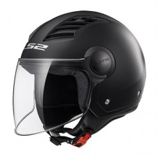 Шлем (открытый со стеклом) LS2 OF562 AIRFLOW Solid черный матовый  L