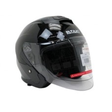 Шлем (открытый со стеклом и очками) Ataki JK526 Solid черный     S