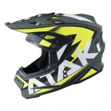 Шлем (кроссовый) Ataki JK801 Rampage серый/желтый матовый   M